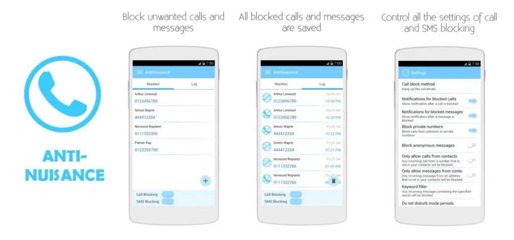 AntiNuisance Text Blocker Apps for Android