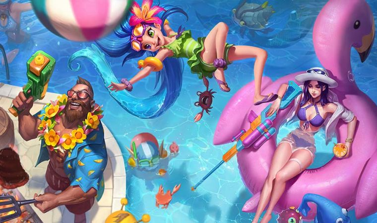 Best Pool Party Skins in League of Legends